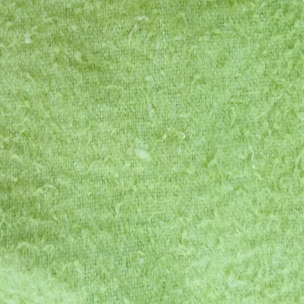 Vintage Light Green Satin Edge Blanket 80 x 66 Unique Color Bed Throw Warm Cozy
